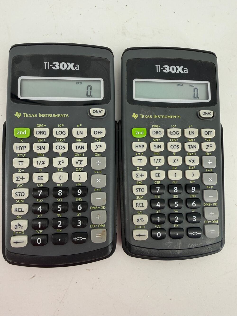 Texas Instruments TI 30Xa Scientific Calculators Lot of 2 Math Back to School